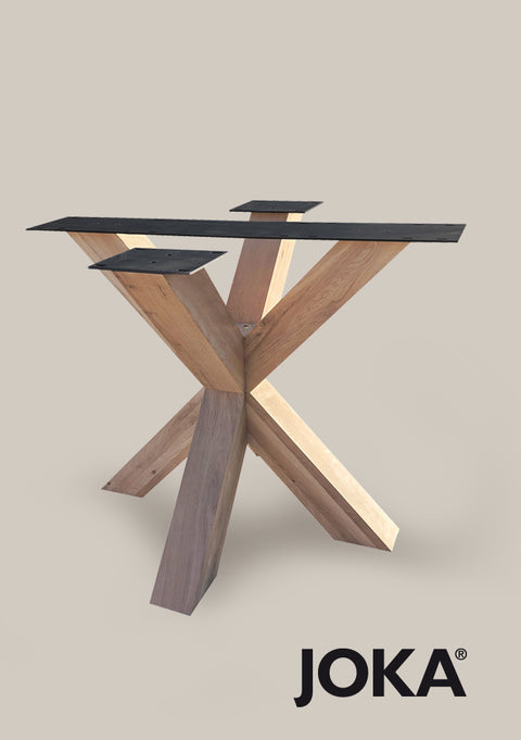 JOKA Tischgestell Holz massiv | Komplex 1 Plattengr. 90- 90