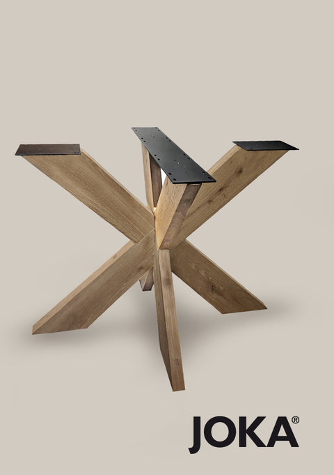 JOKA Tischgestell Holz massiv | Komplex 2 f. Plattengr. 130-130