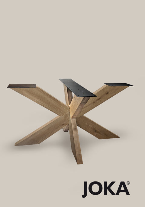 JOKA Tischgestell Holz massiv | Komplex 3 f.Plattengr. 260-300
